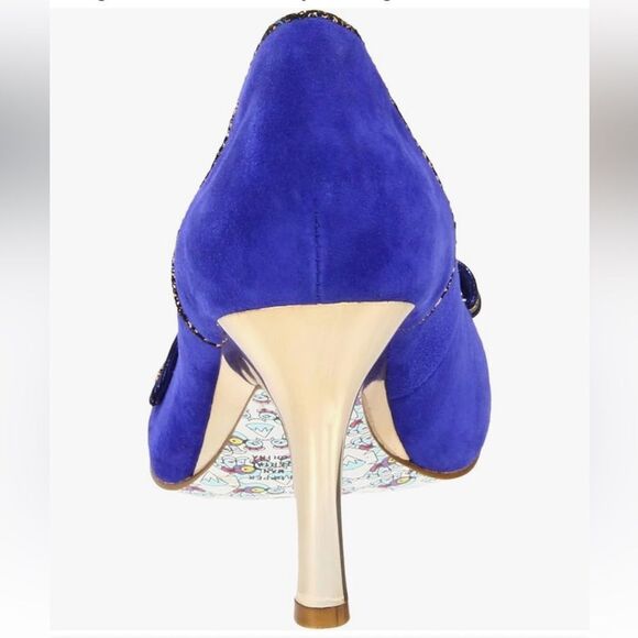 Irregular Choice Women's Royal Marriage Blue and Gold Heels US 7 / 38 - Picture 5 of 16